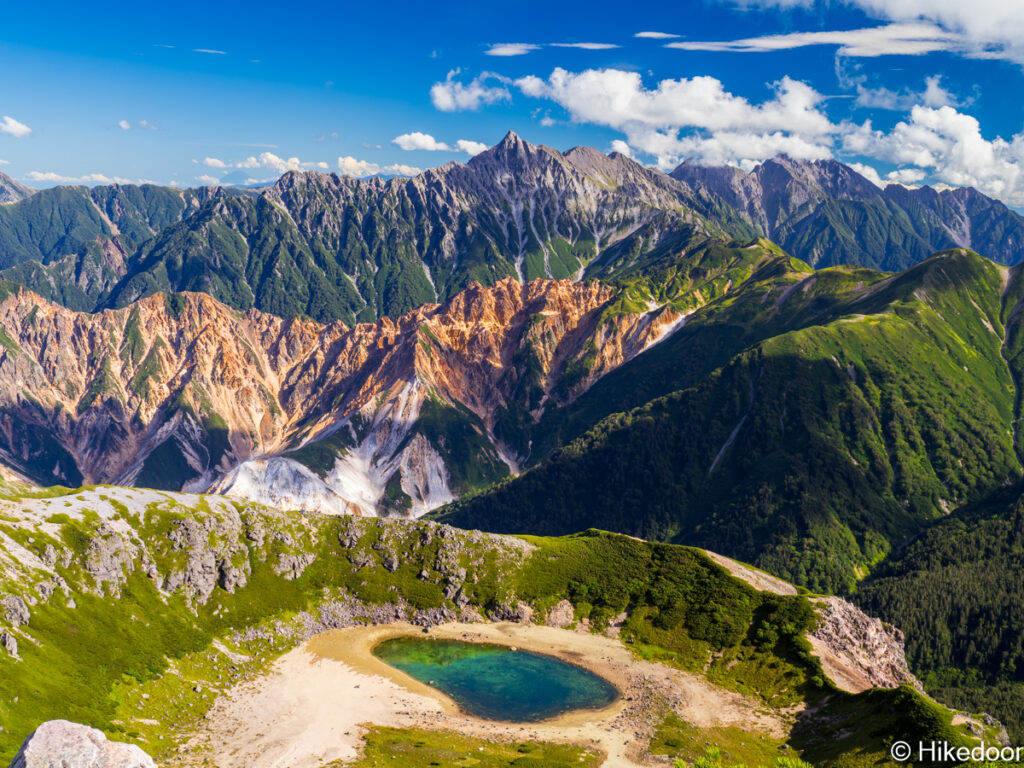 鷲羽池と槍ヶ岳
